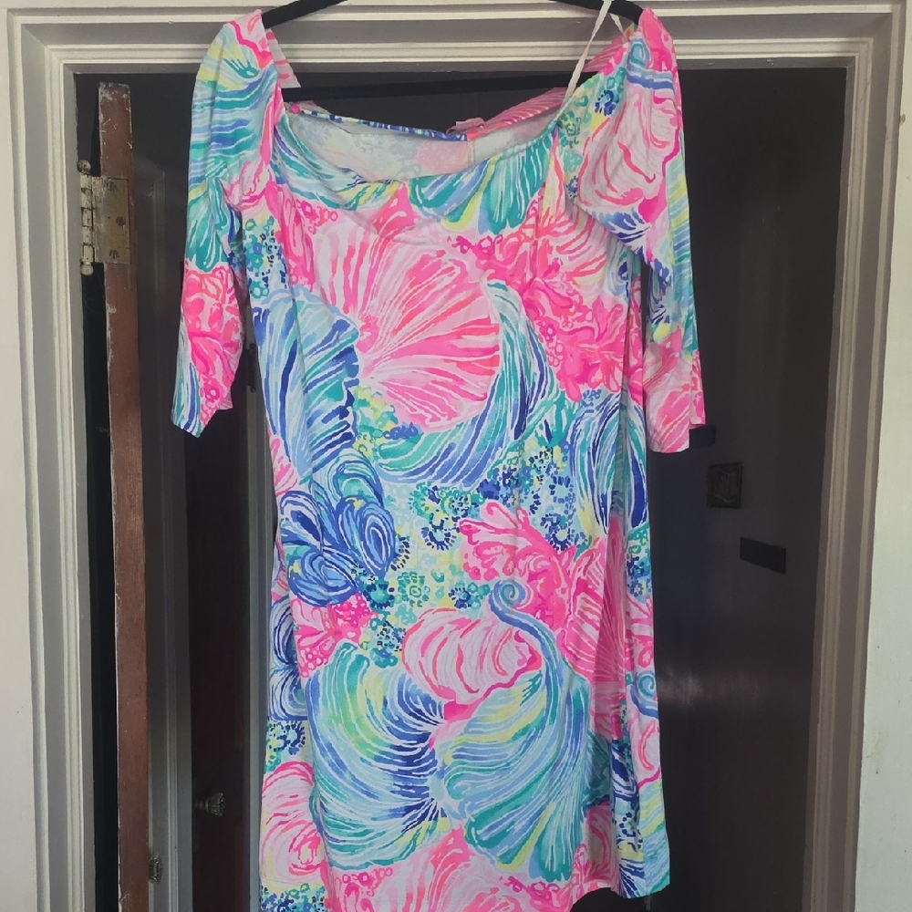 Lilly Pulitzer Pink and Blue Floral Dress